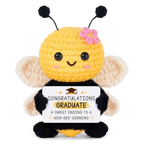 HeyPieces Graduation Gifts for Her, Unique Graduation Gifts for Graduate, Colleage University Graduate Present for Daughter, Student, Friends Classmate - Home Collectible Decor Crochet Bee