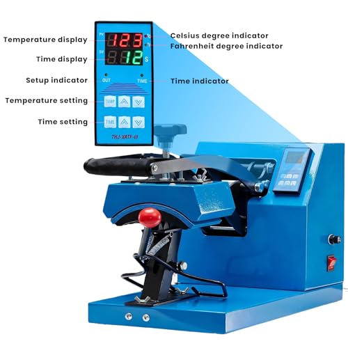 Image of OLIXIS Hat Press Machine, Professional Hat Heat Press for Caps, 3.2 inchx5.5 inch PTFE-Coated Plate, LCD Display, 570F Max Temp, Memory Mode