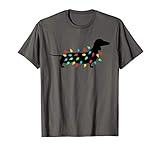 Christmas Lights Wiener Dachshund Dog Lover T-Shirt