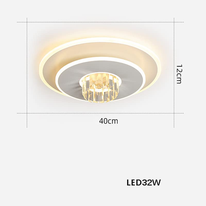 Lumières chambre moderne avec plafonnier LED rond et télécommande - 2