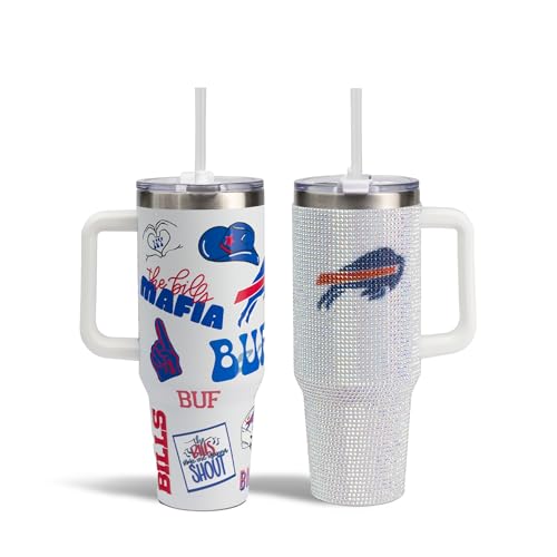 Image of The Memory Company Officially Licensed 2-Pack Game Day Tumblers Team Spirit /Bling, Buffalo Bills