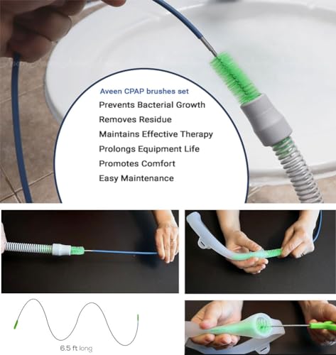 Miniatura 2 de Cepillo De Limpieza De Tubos Y Máscaras Cpap, Apto Para Todos Los Tipos De Mangueras Cpap, Diámetros De Las Cerdas De 15 Mm Y 19 Mm, Kit De Cepillo De Limpieza De Mangueras Cpap