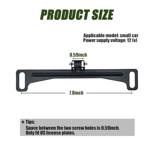 Image of 1 PC Car Rearview Camera License Plate Holder, Backup Camera Dustproof and Rustproof Metal Bracket with Installation Tool, Stable HD Dash Cam Camera Mount, Universal for Most Cars (Black)