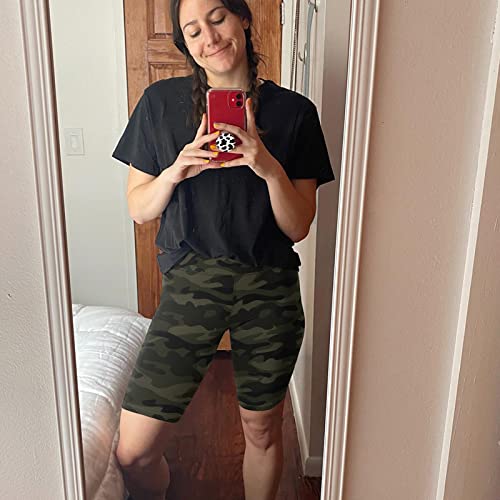 Pacote com 3 shorts de motociclista para mulheres – 20,3 cm/12,7 cm de cintura alta, controle de bar