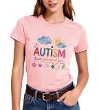 Autism Awareness Shirt Women-Accept Undeistand Love Short Sleeve Be Kind Autism Awareness Tee Tops