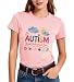 Autism Awareness Shirt Women-Accept Undeistand Love Short Sleeve Be Kind Autism Awareness Tee Tops