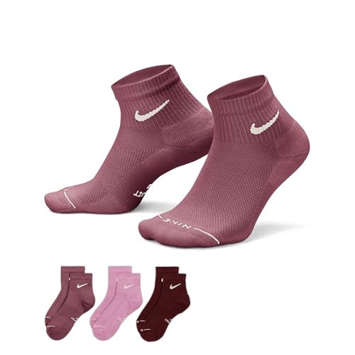 Nike Everyday Plus Ankle (3 Pairs) Multi-Color Large
