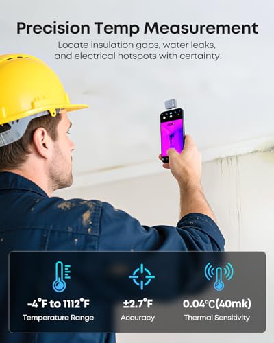 Image of Thermal Master P2 - Thermal Camera for Android, 512x384 Super IR Resolution Infrared Imager with 1.5℃ PCB Accuracy, -4℉ to 1112℉ High Temp, Work for Home Inspection