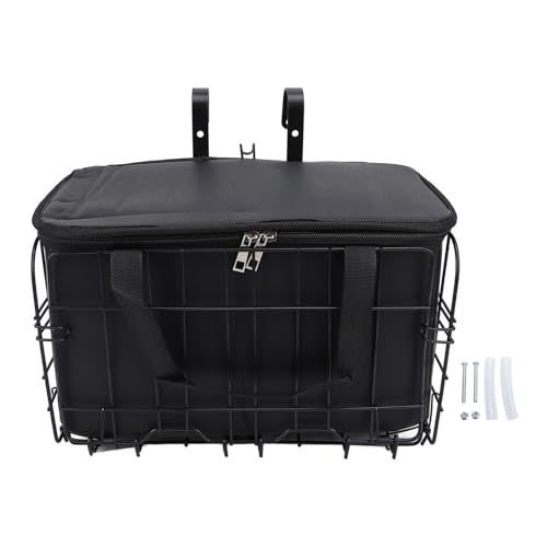 Panier avant de vélo en fer noir durable de haute résistance pour charges