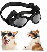 FRANYYCO Small Dog Sunglasses UV Protection Goggles Double Straps,Adjustable Nose Bridge,Windproo...