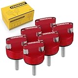 Quick Release Thumb Screw for Jeep Wrangler JK 2007-20018, JL 2018-2022 & Gladiator JT - Billet Aluminum Hard Top Fastener with Integrated D Ring (Red)