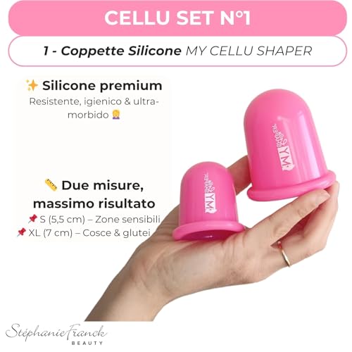 Miniatura 2 de Stephanie Franck Beauty - Pack Reafirmante N 1 - Incluye 1 Masajeador My Body Shaper, 2 Ventosas My Cellu Shaper 5,5cm Y 7cm Y 1 Bolsa De Algodón - Rosa