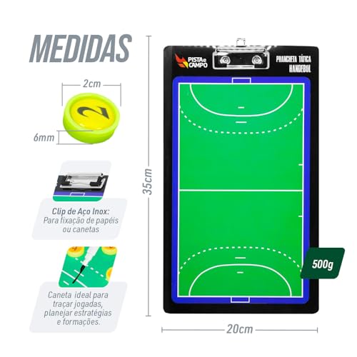 Pista e Campo, Prancheta Tática Magnética Dupla Face de Handebol