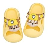 [Paw Patrol] パウパトロール キャラクター スリッパ 子供用 水遊び サンダル 軽量 キッズ 滑り止め 浴室 プール ビーチ用 速乾 履きやすい 男の子 女の子 (イエロー-タイプ4, 日本の靴のサイズ寸法, キッズ, 数値, 15.0 cm)