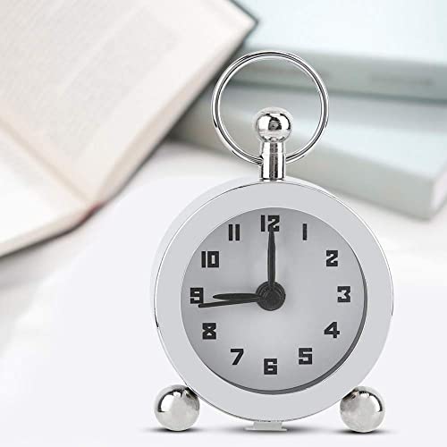 Aunmas 1.96 Inch Mini Alarm Clock, Retro Mechanical Manual Metal Clock With Hanging Chain, Silent Soft Wake-Up Digital Clock For Kids Bedroom Time Management Heavy Sleepers #TOP5