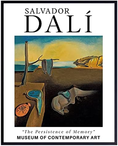 Salvador Dali Clock Wall Art & Decor - Gallery Wall Art - Salvador Dali Prints - Surrealism Wall Art - Museum Poster - The Persistence of Memory - Aesthetic Room Decor