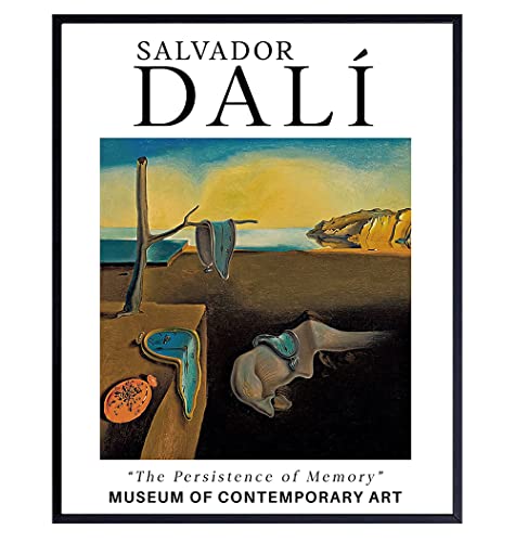 Salvador Dali Clock Wall Art & Decor - Gallery Wall Art - Salvador Dali Prints - Surrealism Wall Art - Museum Poster - The Persistence Of Memory - Aesthetic Room Decor #TOP2