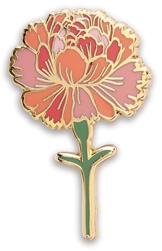Image of Pink Carnation Flower Lapel Pin, Small