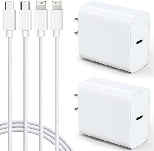 Mitesbony iPhone Fast Charger 10 FT [Apple MFi Certified] 2 Pack PD 20W USB C Charger Block with 10FT Long Type C Lightning Cable for iPhone 14 13 12 11 XS XR X 8 iPad,White