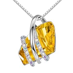 211-November-Citrine Yellow-Silvertone