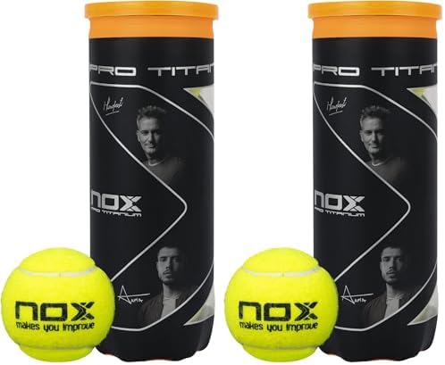 NOX Bote de 3 Pelotas de pádel Pro Titanium