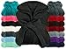 Produktbild npluseins extra weicher Kapuzen-Bademantel aus Kuschelfleece - in modernen Farben und verschiedenen Größen - Unisex & wadenlang, L, schwarz