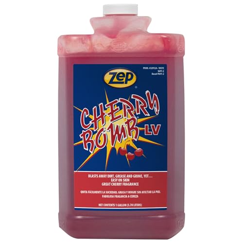 Zep Cherry Bomb LV Industrial Hand Cleaner - 1 Gallon (Case of 4) - 329124 - Heavy-Duty Shop Grade Gel Formula with Pumice To Scrub Away Stubborn Industrial Soils, Residues - Thumbnail 2