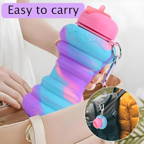Image of TOPS SPOT Collapsible Silicone Water Bottle, BPA-Free Foldable Bottle