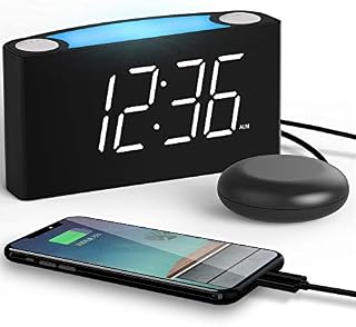 ROCAM Loud Alarm Clock with Bed Shaker Shaking Alarm Clock, Loudest Alarm Clock,Sonic
