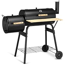 Grill Charcoal BBQ Reduce Offset Smoker Barbecue Steel Outdoor Patio Backyard Stainless