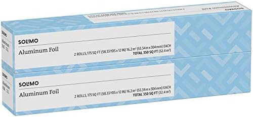 Amazon Brand - Solimo Aluminum Foil, 175 Square Foot Roll, (packaging may vary), 350 Sq Ft (Pack of 2) image 6