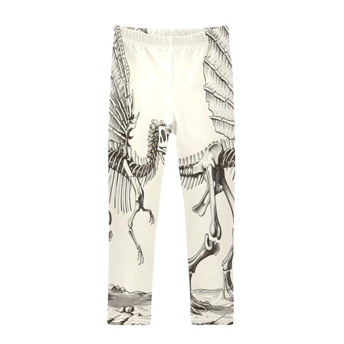 Toddler Girls Leggings Printed Yoga Pants Leggings Spinosaurus Skeleton Fossil for Kids