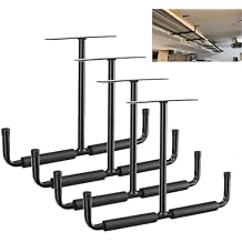 Garage Ceiling Mount Storage Hooks,Heavy Duty Overhead Storage Rack,Hanging for Lumber,Fishong Rod,Pipe,Ladder 4 Pack
