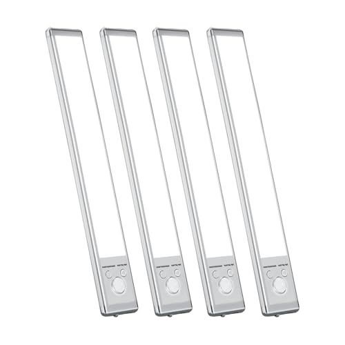 4 Pack Under Cabinet Lighting, 10in Rechargeable Motion Sensor Light Indoor by LUCK AROUND - Used condition - Image 9