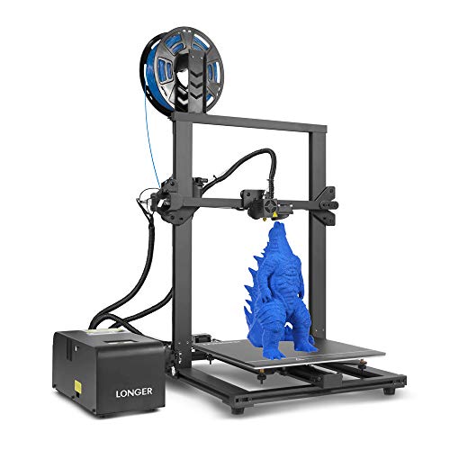 LGT Longer LK1 3D Printer, 300x300x400mm Large Build Size Printer, Metal Frame with Resume Printing - Black