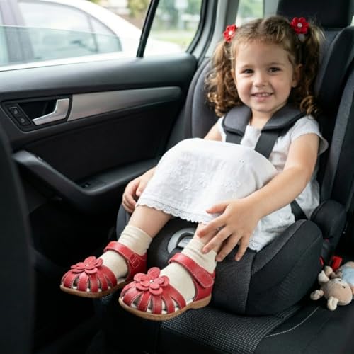 Image of Femizee Toddler Girls Leather Dress Sandals with Adjustable Strap