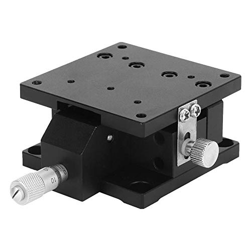 リニアステージZ軸、SEMZA-60T手動マイクロメータトリミングプラットフォームスライドテーブル精密位置決め、試験装置、移動などのための垂直リニアステージに耐える微調整60 * 60 * 30mm