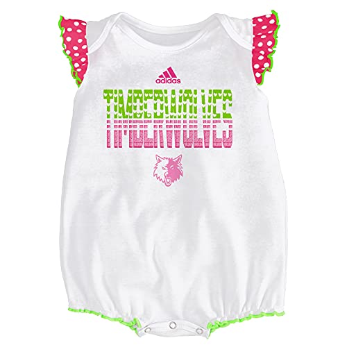 Adidas Nba Infant Girls (12M-24M) Minnesota Timberwolves Pink Polka Fan Creeper, 12M #TOP3