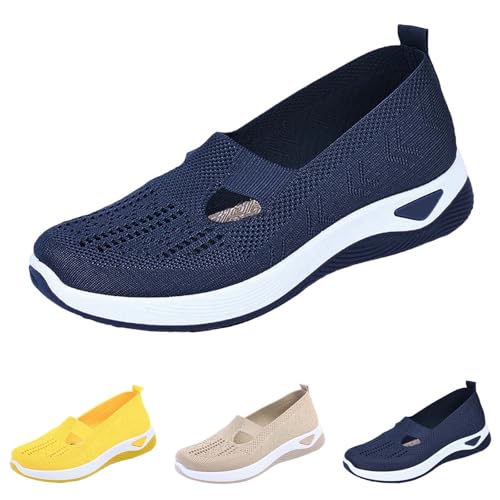Women'S Breathable Soft Shoes Hands Free Slip On Arch Support Sneakers Walking Foam Go Running Shoes2