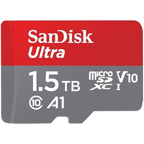 SANDISK 1.5TB Ultra microSD Card + Adapter, Up to 150MB/s Read Speeds