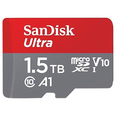 SANDISK 1.5TB Ultra microSDXC UHS-I Memory Card with Adapter - Up to 150MB/s, C10, U1, Full HD, A1, MicroSD Card - SDSQUAC-1T50-GN6MA