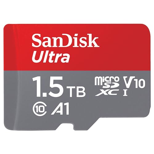 SANDISK 1.5TB Ultra microSDXC UHS-I Memory Card with Adapter - Up to 150MB/s, C10, U1, Full HD, A1, MicroSD Card - SDSQUAC-1T50-GN6MA by Sandisk - Used condition - US$198.98