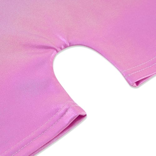 Leotards for Girls Gymnastics Toddler Dance Biketards Mermaid Unicorn Athletic Dance Wear Shiny Rainbow Blue Hotpink