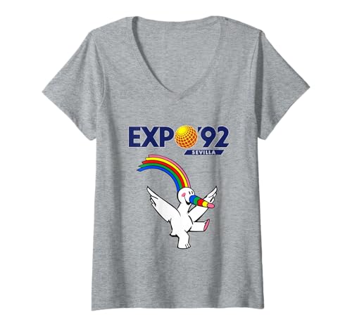 Mujer Curro Expo 92 Sevilla Camiseta Cuello V