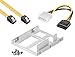 Produktbild baytronic Einbauset doppelter Einbaurahmen für 2X 2,5" Festplatten/SSD's auf 3,5" Adapter Mounting Frame Halterung Schienen inkl. 30cm SATA Kabel + 4Pin Sata Adapter
