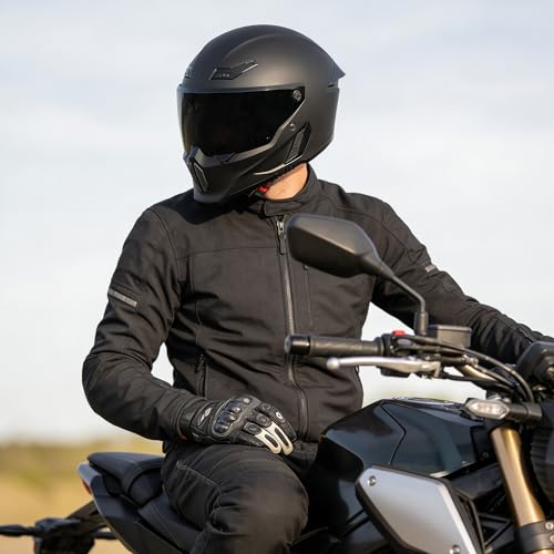 MXJ Gear Motorcycle Helmets for Adult Men Women,Full Face Motorcycle Helmet,MG666 DOT Approved Motorbike Racing Street Bike Helmets with Two Visors (Matte Black-B, S) by MXJ Gear - Used condition - Image 5