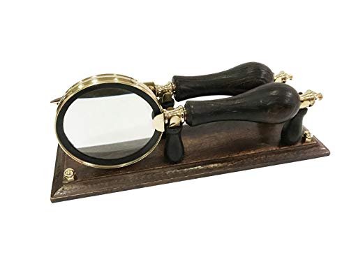 Marine Nautical Store Decorative Brass Magnifying Glass & Letter Opener On Stand Desk Top Office Decor #TOP3