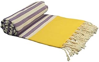 Sun Society Essentials - Purple Stripes - 100% Cotton Turkish Beach Towel Peshtemal