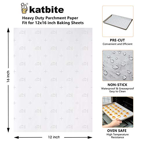image for Katbite 12x16 Inch Parchment Paper Sheets with Grid Lines, Precut Baki