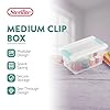Sterilite 4-Pack Clip Box, Stackable Clear Plastic Bins with Latching Lids, Medium - Writing, Arts or Crafts Supplies Storage Containers for Home, Office, Classroom and Workshop Organization #1